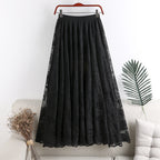 Embroidered lace umbrella long skirt