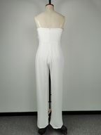 Women's Feather Strapless Jumpsuit