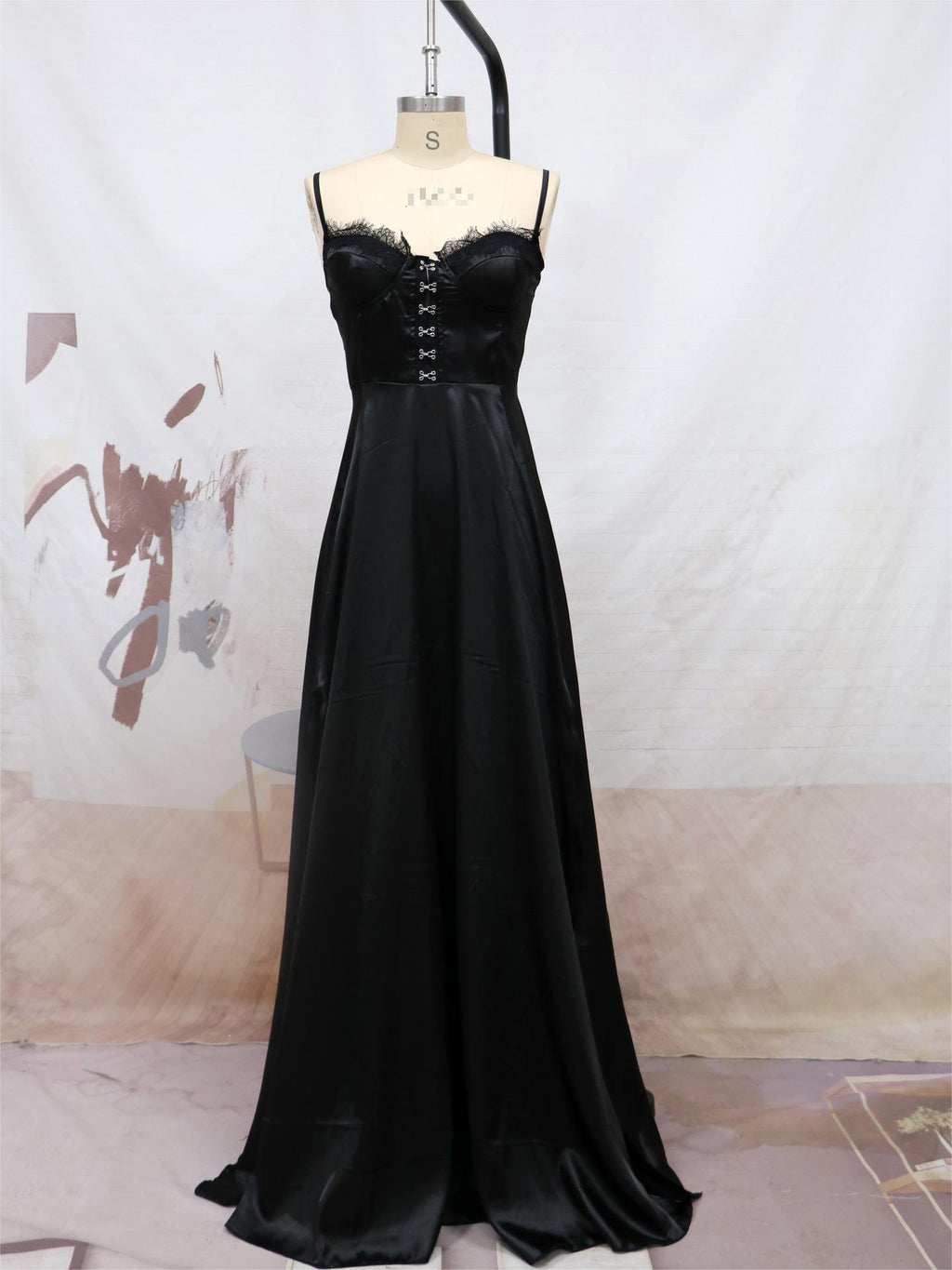 Women's Slit Chest Cotton Banquet Dress Bridesmaid