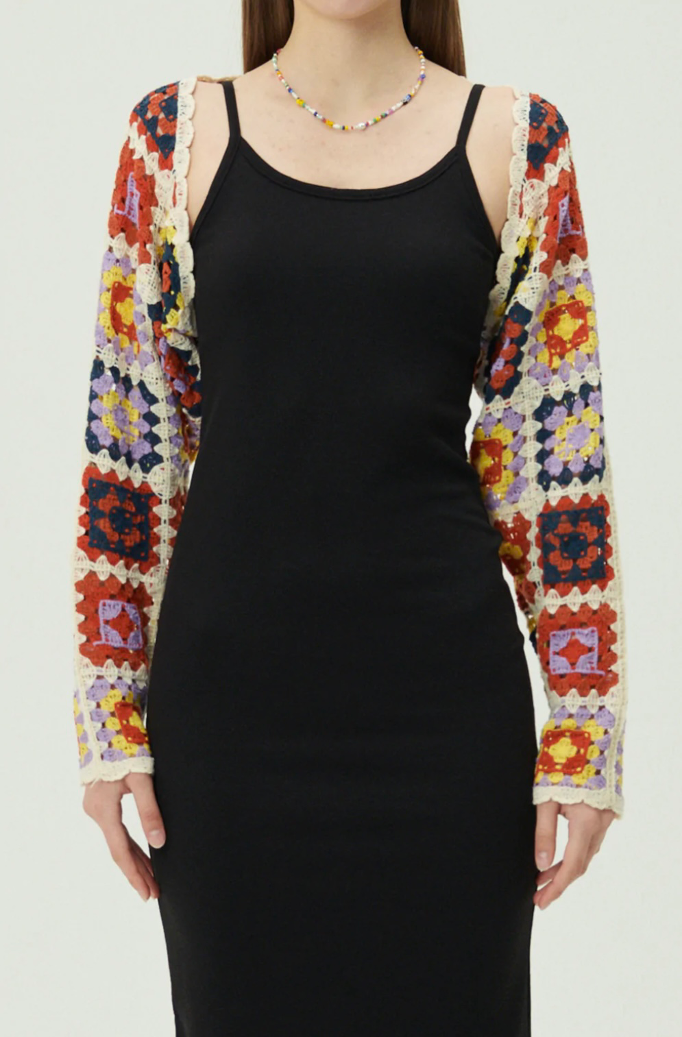 Women's Vintage Jacquard Woven Long-Sleeved Shawl Bohemian Cardigan