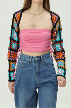 Women's Vintage Jacquard Woven Long-Sleeved Shawl Bohemian Cardigan