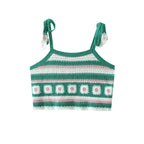 Women’s French Floral Rope Strap Crop Camisole