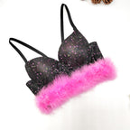Women’s Floral Lace Trim Crop Camisole