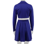 Women's V Neck Cropped Small Blazer and Skirt Two-Piece Set