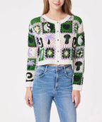 Women's Amoi Crocheted One Breasted Cardigan