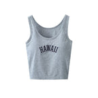 Women’s Graphic Embroidered Crop Tank Top