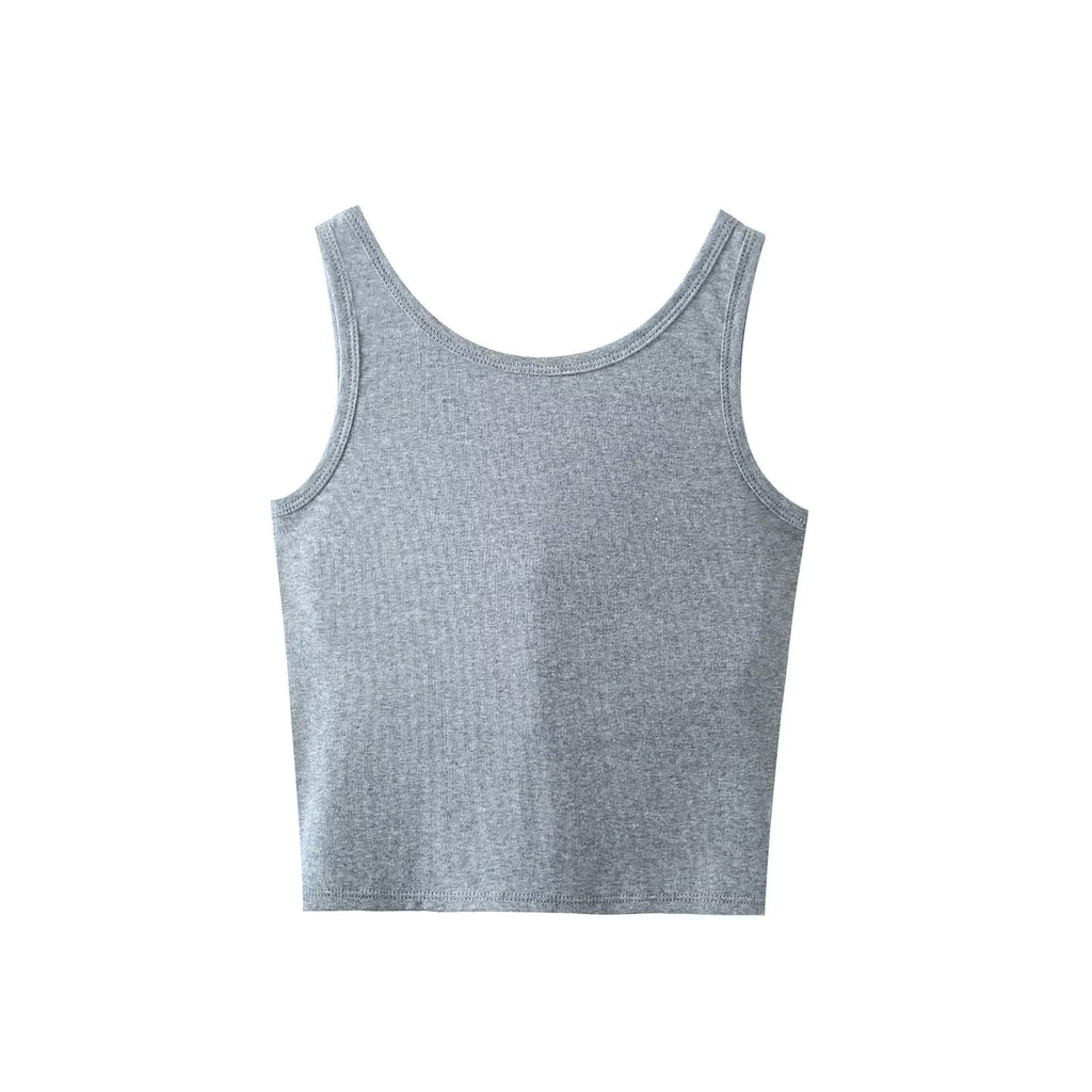 Women’s Graphic Embroidered Crop Tank Top