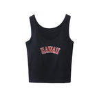 Women’s Graphic Embroidered Crop Tank Top