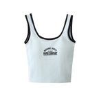 Women’s Contrast Letter Graphic Crop Tank Top