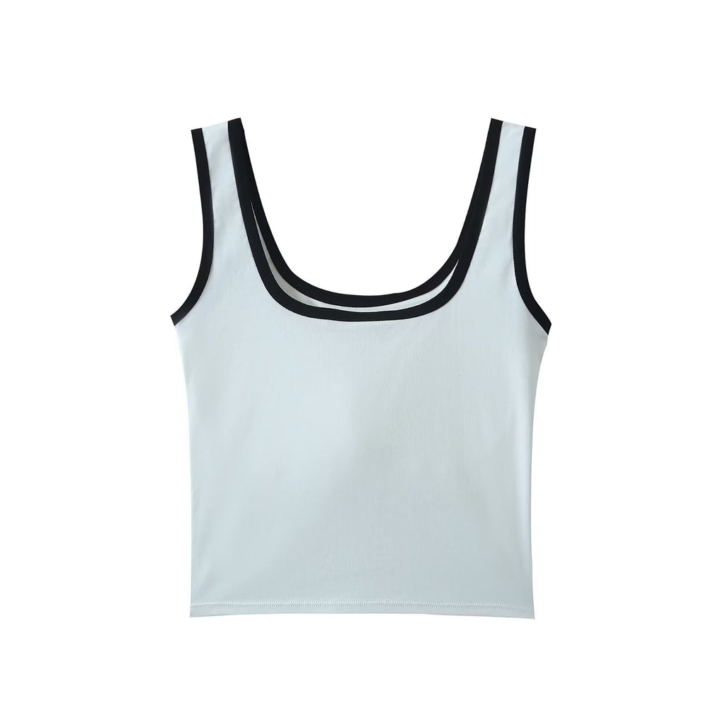 Women’s Contrast Letter Graphic Crop Tank Top