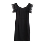 Women's Lace V-Neck High-Waist Sheath Dress
