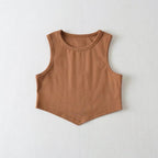 Asymmetric Hem Cropped Vest Top