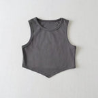 Asymmetric Hem Cropped Vest Top