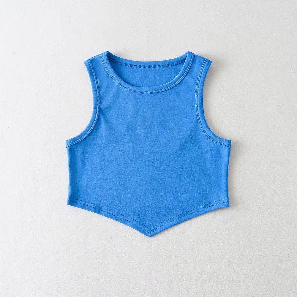 Asymmetric Hem Cropped Vest Top