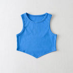 Asymmetric Hem Cropped Vest Top