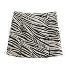 Autumn Three Color Slit Design Texture Culottes Skirt