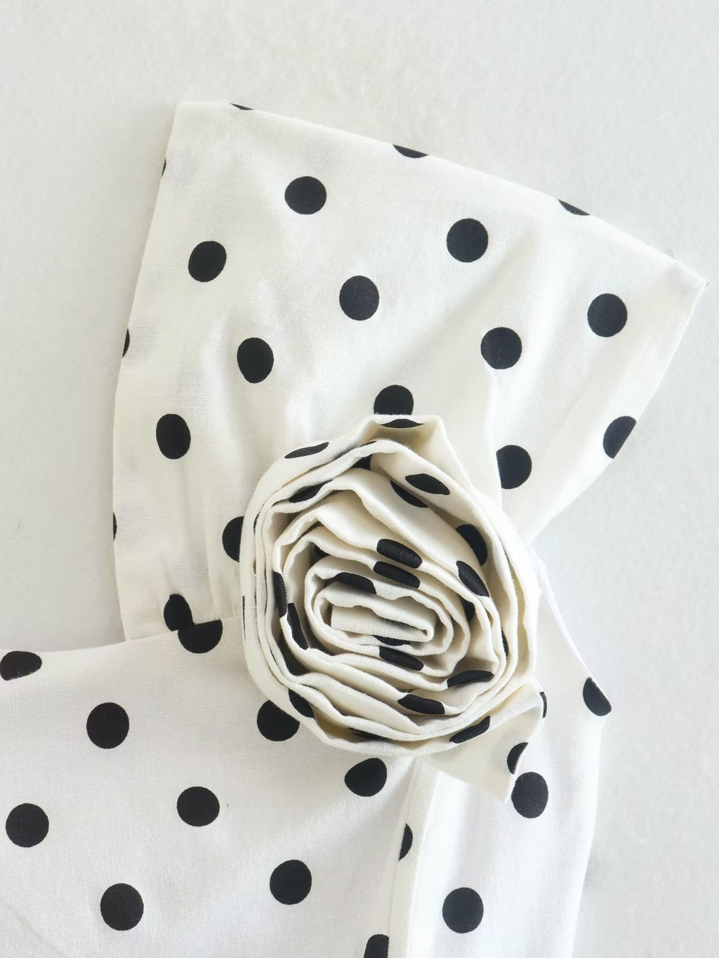 Women's 3D Rose Polka Dot Asymmetric Top