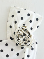 Women's 3D Rose Polka Dot Asymmetric Top