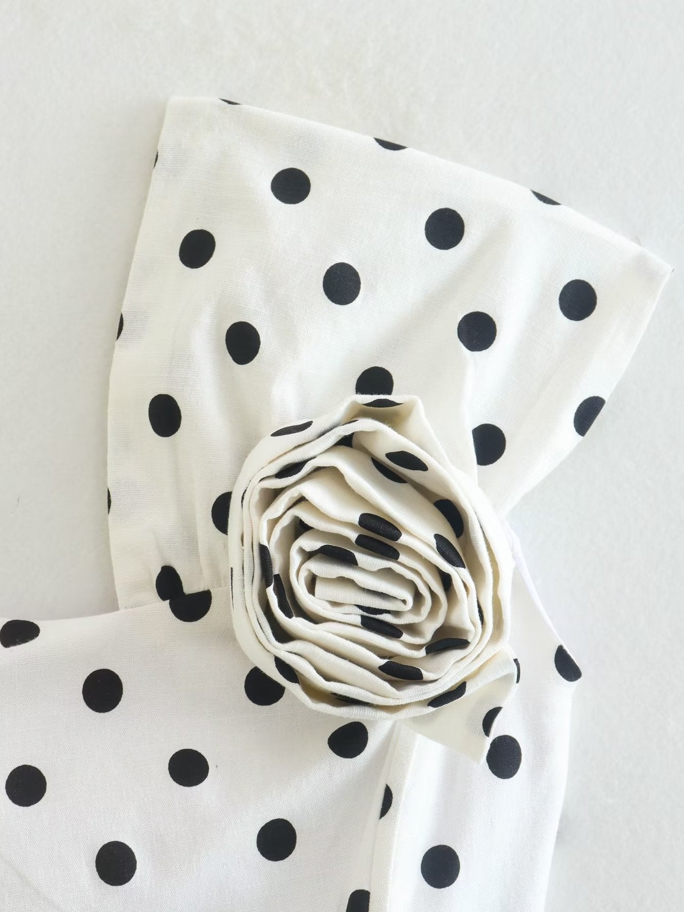 Women's 3D Rose Polka Dot Asymmetric Top