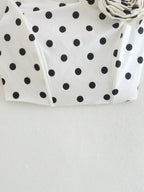 Women's 3D Rose Polka Dot Asymmetric Top