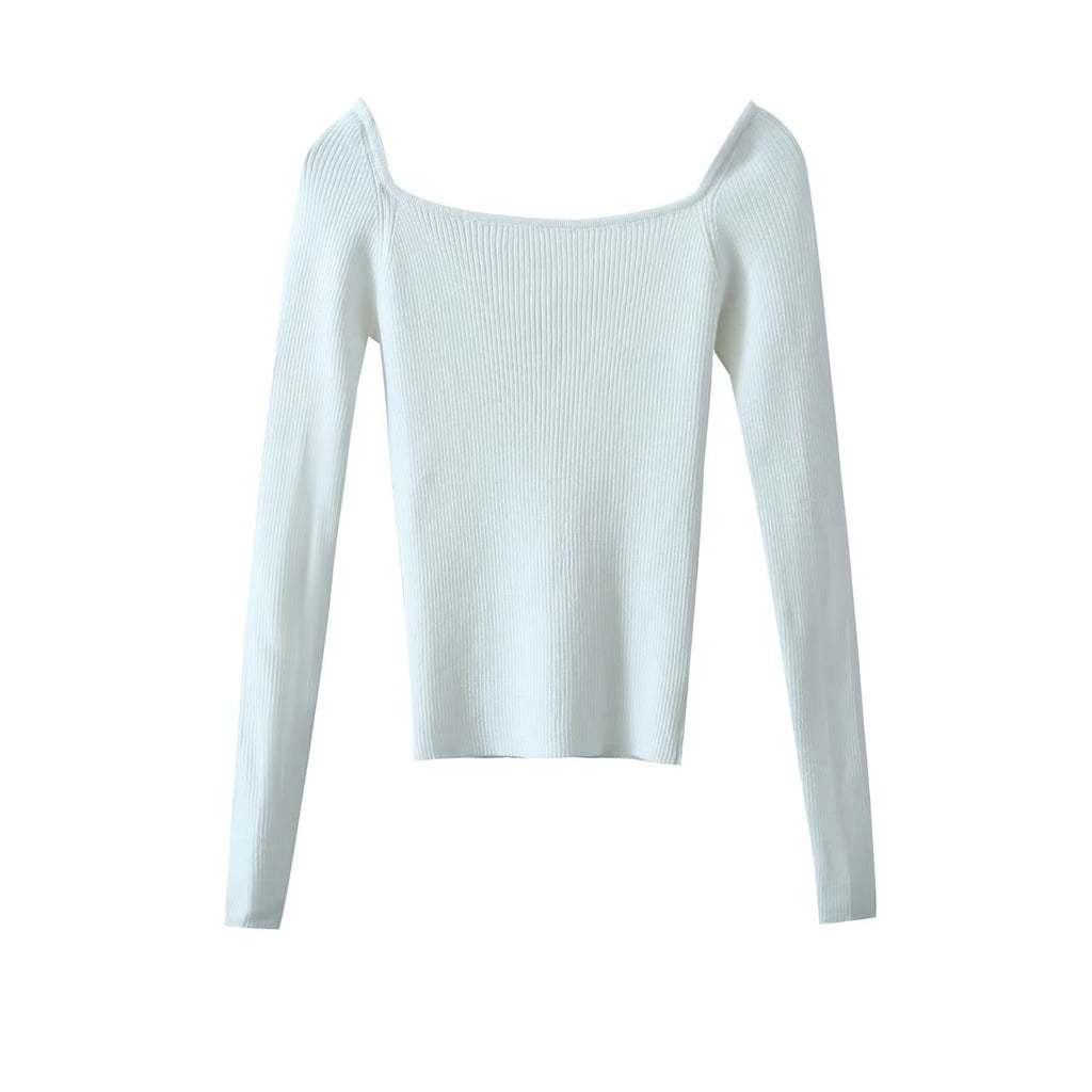 Women's Ribbed Halter Neck Sweater Top