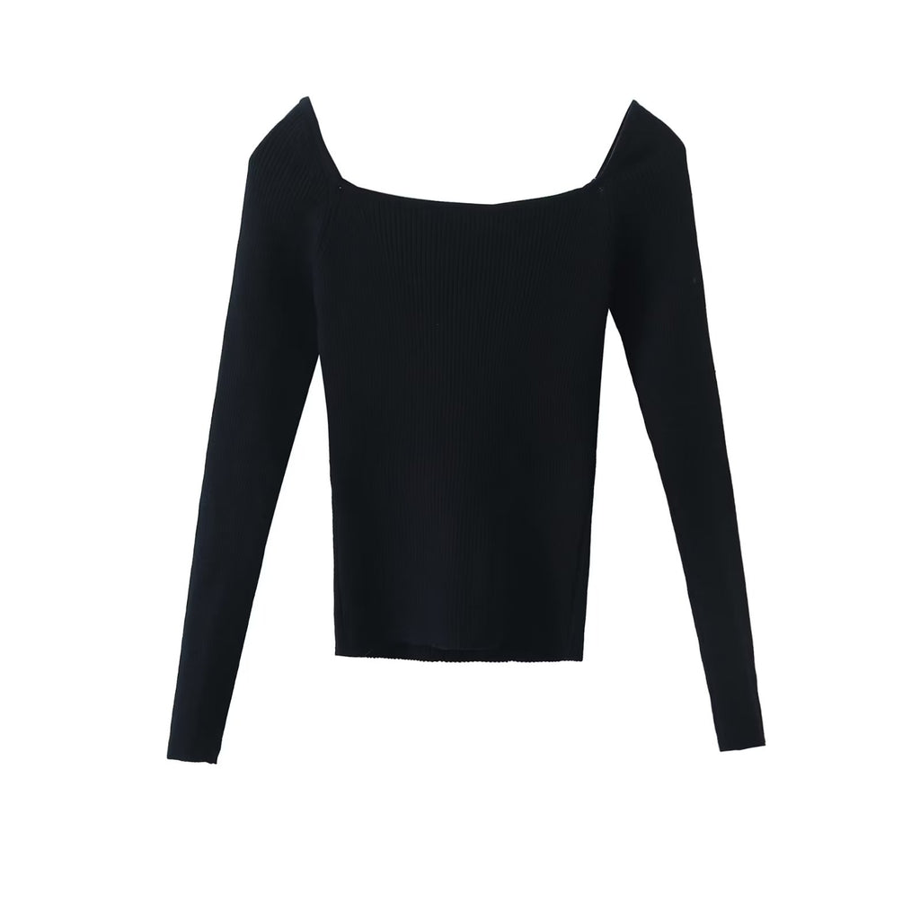 Women's Ribbed Halter Neck Sweater Top