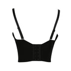 Women's Rhinestone Embroidered Backless Lace Top