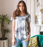 Women's Summer Women Tie Dyed Printed Loose Short Sleeved Top T Shirt Women