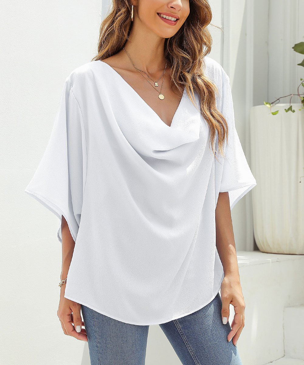Women's Summer Women Half Sleeve Solid Color Loose Fitting Plus Size Shirt Top Women