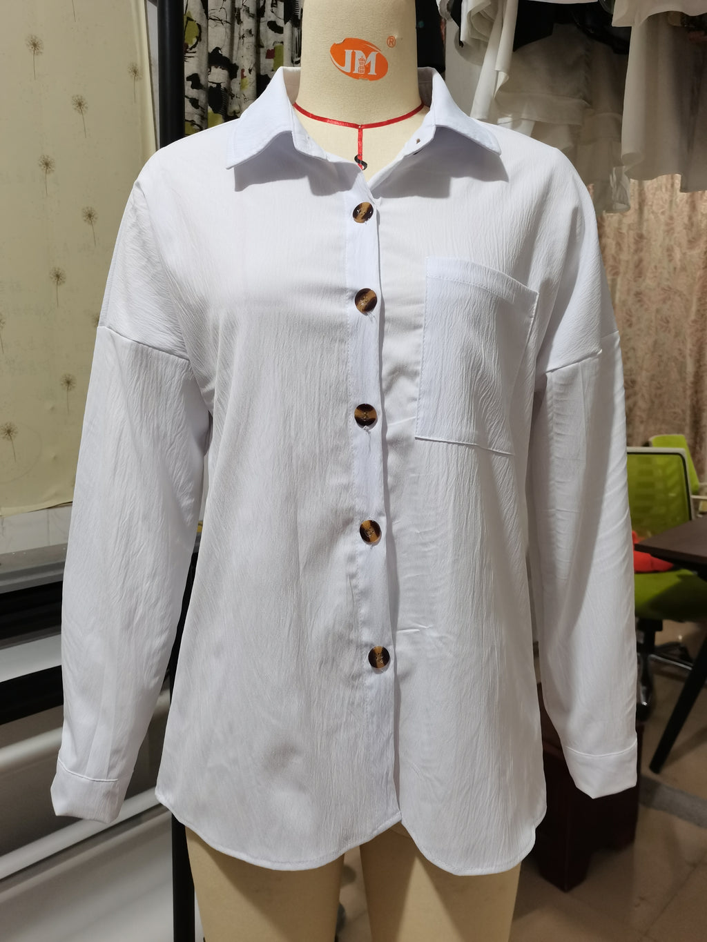 Women's Fall Women Clothing Solid Color Casual Plus Size Long Sleeve Shirt Top Women