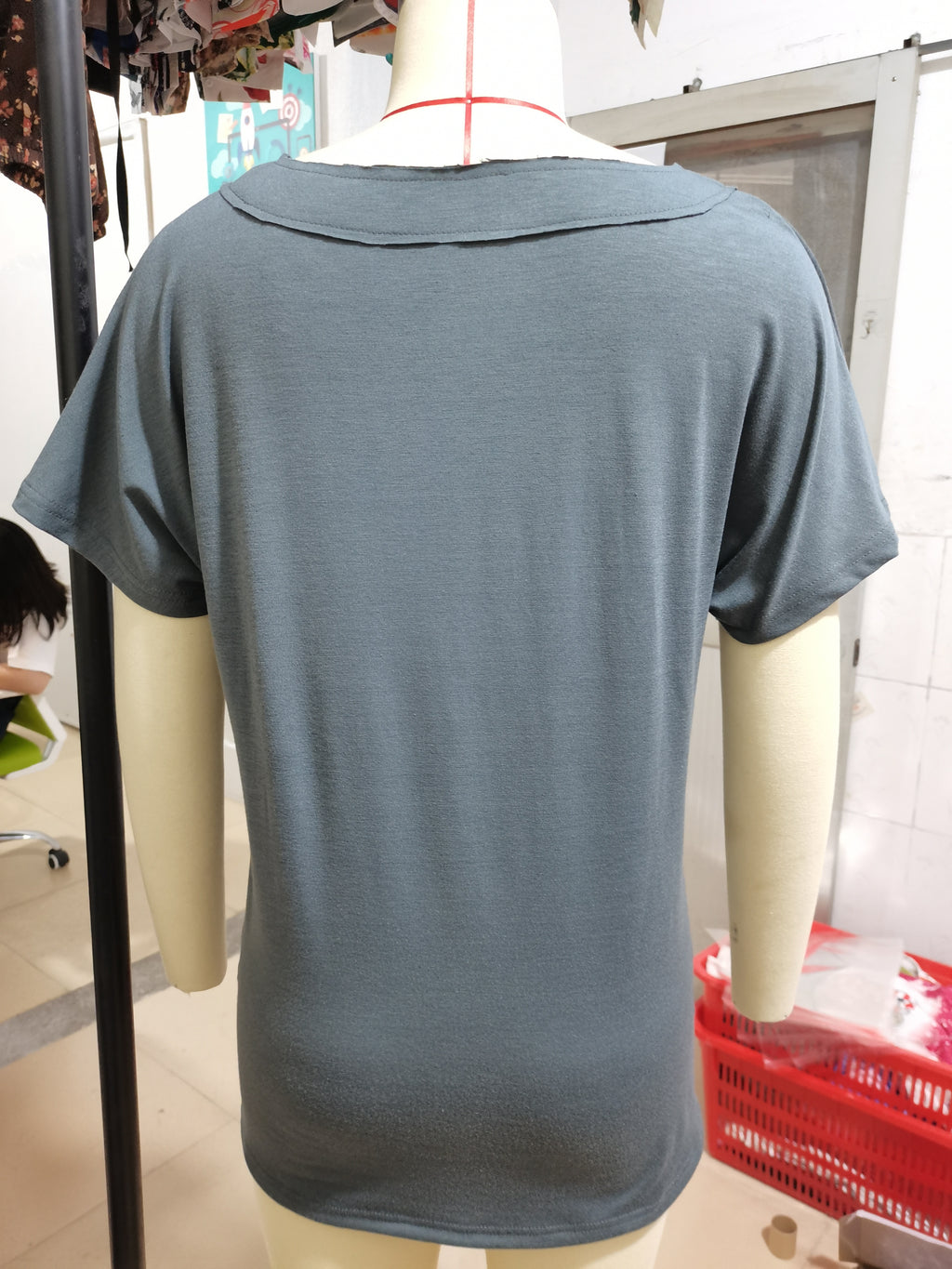 Women's Summer Wome Clothing Loose Fitting Plus Size V Neck Solid Color Short Sleeved T Shirt Women