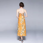 Women's Summer Cami Printed Belted Dress