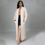 Women's Autumn Winter Casual Long-Sleeve Long Coat