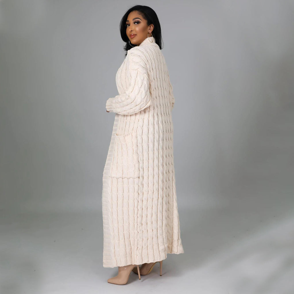Women's Autumn Winter Casual Long-Sleeve Long Coat