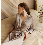 Women's Secret Love Orange Spring Summer Imitated Silk Sleepwear