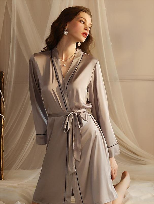 Women's Secret Love Orange Spring Summer Imitated Silk Sleepwear