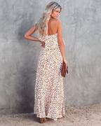 Strapless Floral Bohemian Dress