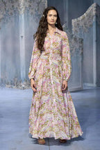 Bohemian Collared Shirt Maxi Dress
