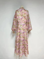 Bohemian Collared Shirt Maxi Dress