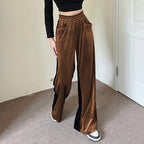 Fall Suede Waist Trimming Draping Stitching Straight Skirt