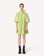 Women's Summer Tie Neck Daily Elegant Puff Sleeve A Line Dress
