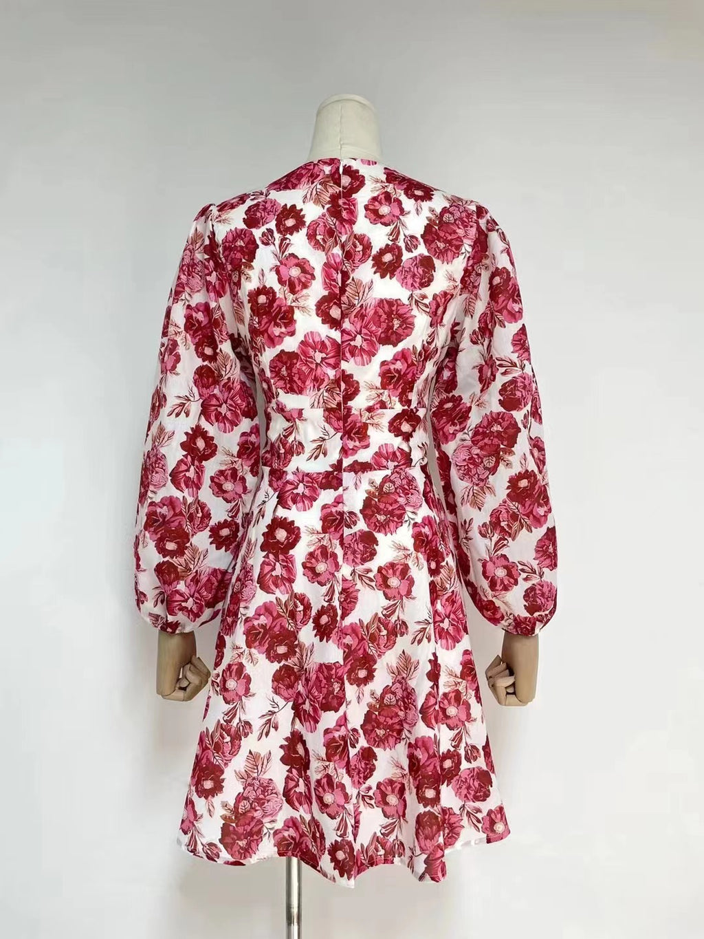 Women's Printed Crew-Neck Mini Dress