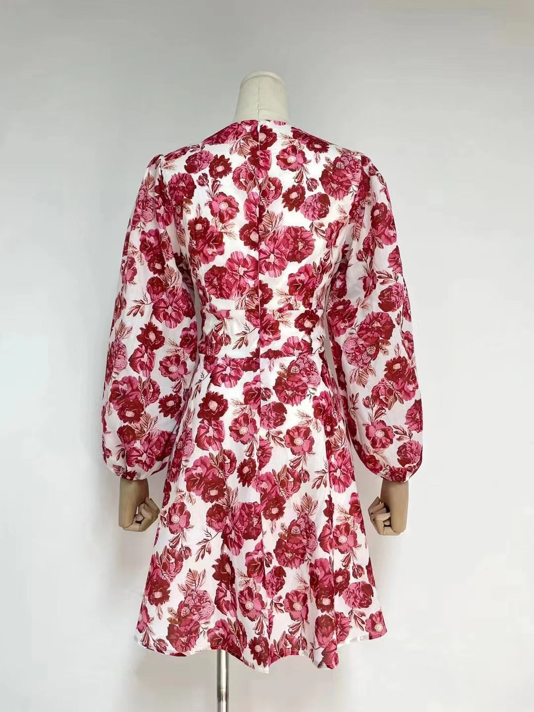 Women's Printed Crew-Neck Mini Dress