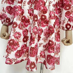 Women's Printed Crew-Neck Mini Dress