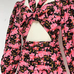 Spring Fall Cutout Tie Lace Soild Floral Halter Daily Tiered Dress