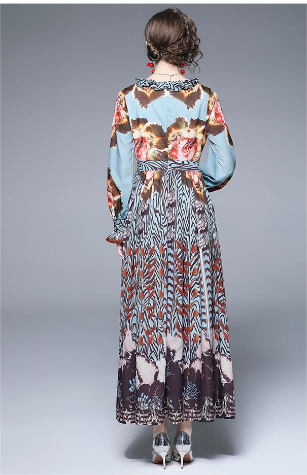 Printed A-Line Maxi Dress