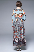 Printed A-Line Maxi Dress