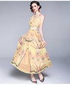 Printed A-Line Maxi Dress