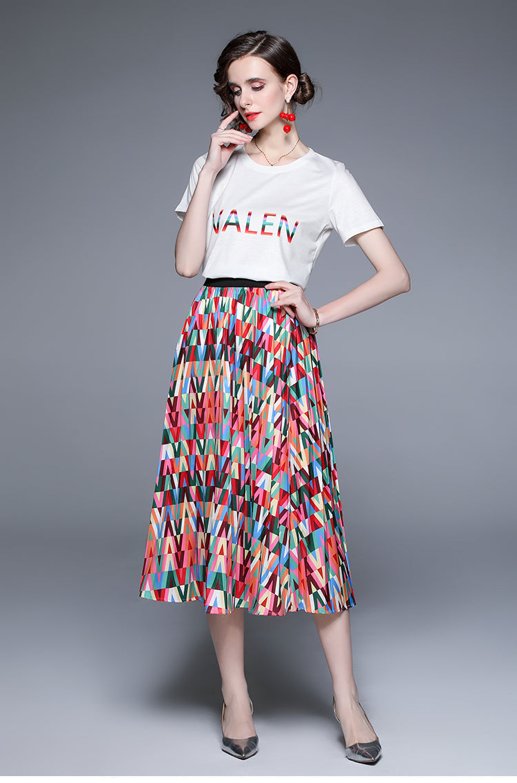 Women's Summer Midi Dress Two-Piece Set
