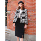 Autumn Winter Elastic Knitted Sheath Skirt